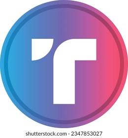 Cryptocurrency logos in colorful circle. vector logo images. 3d illustrations.
