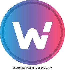 Cryptocurrency logos in colorful circle. vector logo images. 3d illustrations.