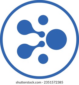 Cryptocurrency logos in colorful circle. vector logo images. 3d illustrations.