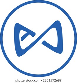 Logotipos de criptografía en círculo colorido. imágenes de logotipo vectorial. 3 quinquies ilustraciones.
