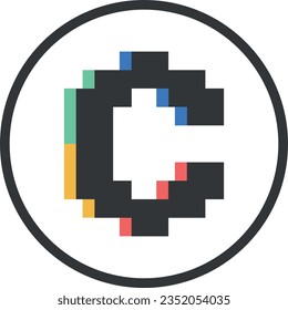 Cryptocurrency logos in colorful circle. vector logo images. 3d illustrations.