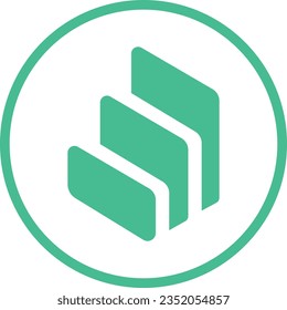 Cryptocurrency logos in colorful circle. vector logo images. 3d illustrations.