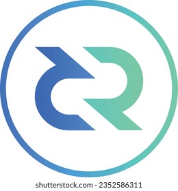 Cryptocurrency logos in colorful circle. vector logo images. 3d illustrations.