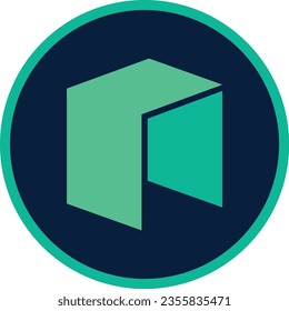 Cryptocurrency logos in colorful circle. vector logo images. 3d illustrations.