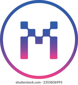 Cryptocurrency logos in colorful circle. vector logo images. 3d illustrations.