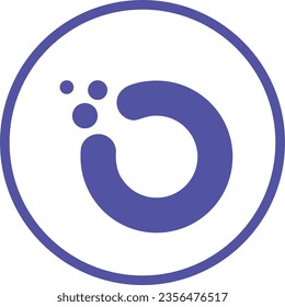 Cryptocurrency logos in colorful circle. vector logo images. 3d illustrations.