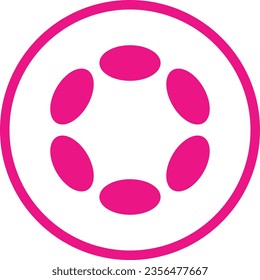 Cryptocurrency logos in colorful circle. vector logo images. 3d illustrations.