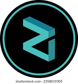 Cryptocurrency logos in colorful circle. vector logo images. 3d illustrations.