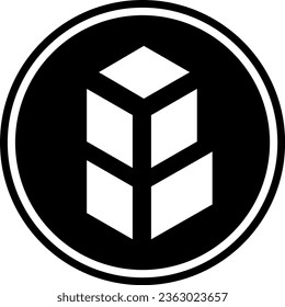 Cryptocurrency logos in colorful circle. vector logo images. 3d illustrations.