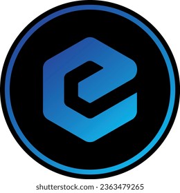 Cryptocurrency logos in colorful circle. vector logo images. 3d illustrations.
