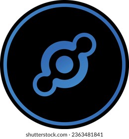 Cryptocurrency logos in colorful circle. vector logo images. 3d illustrations.