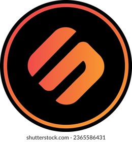 Cryptocurrency logos in colorful circle. vector logo images. 3d illustrations.
