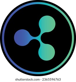 Cryptocurrency logos in colorful circle. vector logo images. 3d illustrations.