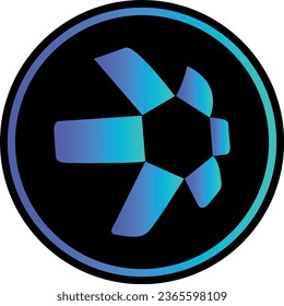 Cryptocurrency logos in colorful circle. vector logo images. 3d illustrations.