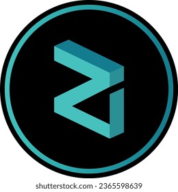 Cryptocurrency logos in colorful circle. vector logo images. 3d illustrations.