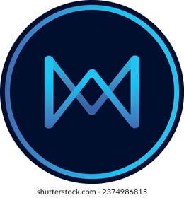Cryptocurrency logos in colorful circle. vector logo images. 3d illustrations.