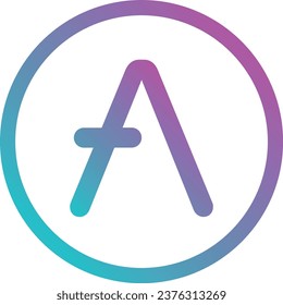 Cryptocurrency logos in colorful circle. vector logo images. 3d illustrations.