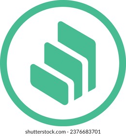 Cryptocurrency logos in colorful circle. vector logo images. 3d illustrations.