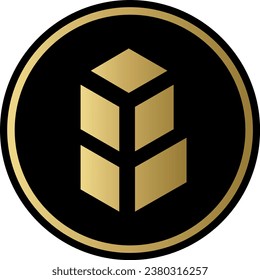 Cryptocurrency logos in colorful circle. vector logo images. 3d illustrations.