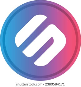 Logotipos de criptografía en círculo colorido. imágenes de logotipo vectorial. 3 quinquies ilustraciones.