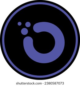 Logotipos de criptografía en círculo colorido. imágenes de logotipo vectorial. 3 quinquies ilustraciones.