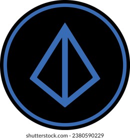 Logotipos de criptografía en círculo colorido. imágenes de logotipo vectorial. 3 quinquies ilustraciones.