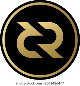 Cryptocurrency logos in colorful circle. vector logo images. 3d illustrations.
