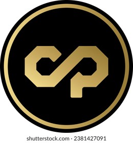 Logotipos de criptografía en círculo colorido. imágenes de logotipo vectorial. 3 quinquies ilustraciones.