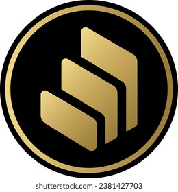 Cryptocurrency logos in colorful circle. vector logo images. 3d illustrations.