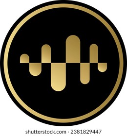 Logotipos de criptografía en círculo colorido. imágenes de logotipo vectorial. 3 quinquies ilustraciones.