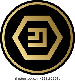 Cryptocurrency logos in colorful circle. vector logo images. 3d illustrations.