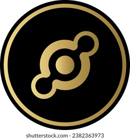 Cryptocurrency logos in colorful circle. vector logo images. 3d illustrations.