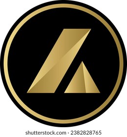 Cryptocurrency logos in colorful circle. vector logo images. 3d illustrations.