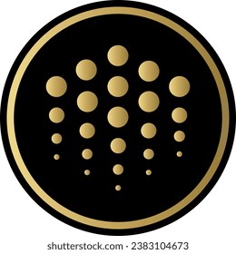 Logotipos de criptografía en círculo colorido. imágenes de logotipo vectorial. 3 quinquies ilustraciones.