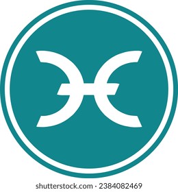 Kryptowährungslogos in buntem Kreis. Vektorlogo-Bilder. 3D-Illustrationen.