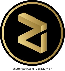 Cryptocurrency logos in colorful circle. vector logo images. 3d illustrations.