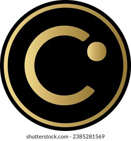 Cryptocurrency logos in colorful circle. vector logo images. 3d illustrations.