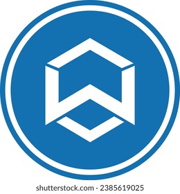 Cryptocurrency logos in colorful circle. vector logo images. 3d illustrations.
