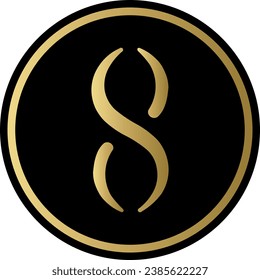 Cryptocurrency logos in colorful circle. vector logo images. 3d illustrations.