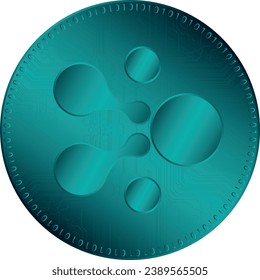 Logotipos de criptografía en círculo colorido. imágenes de logotipo vectorial. 3 quinquies ilustraciones.
