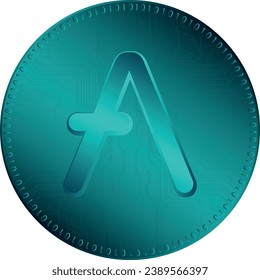 Cryptocurrency logos in colorful circle. vector logo images. 3d illustrations.
