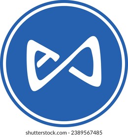 Logotipos de criptografía en círculo colorido. imágenes de logotipo vectorial. 3 quinquies ilustraciones.