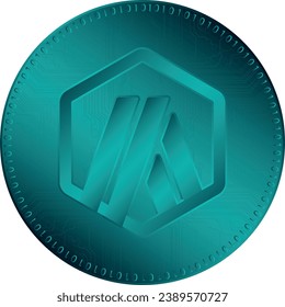 Cryptocurrency logos in colorful circle. vector logo images. 3d illustrations.