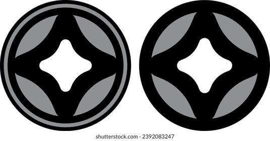 Cryptocurrency logos in colorful circle. vector logo images. 3d illustrations.