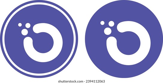 Logotipos de criptografía en círculo colorido. imágenes de logotipo vectorial. 3 quinquies ilustraciones.