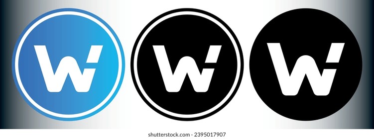 Cryptocurrency logos in colorful circle. vector logo images. 3d illustrations.