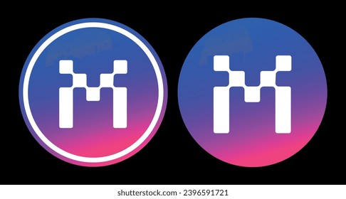 Cryptocurrency logos in colorful circle. vector logo images. 3d illustrations.