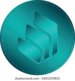 Kryptowährungslogos in buntem Kreis. Vektorlogo-Bilder. 3D-Illustrationen.
