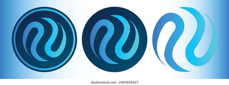 Logotipos de criptografía en círculo colorido. imágenes de logotipo vectorial. 3 quinquies ilustraciones.