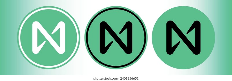 Logotipos de criptografía en círculo colorido. imágenes de logotipo vectorial. 3 quinquies ilustraciones.
